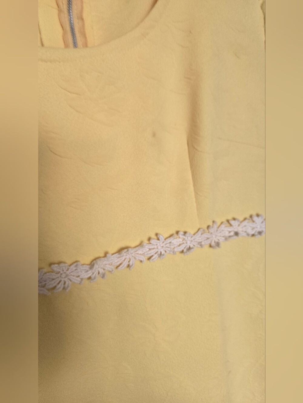 Vintage Hand made Daisy Embossed Maxi Dress - Picture 3 of 13